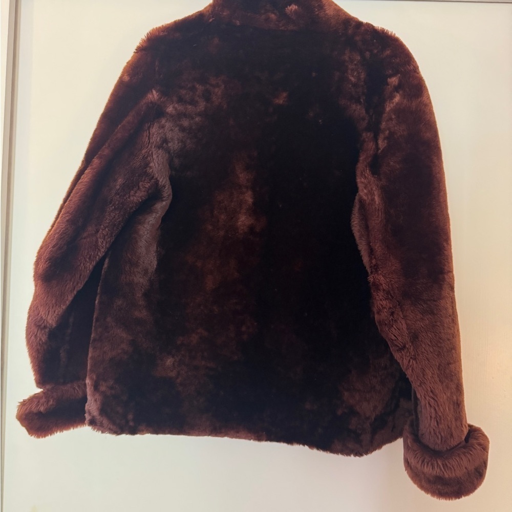 Vintage 1940s–50s Beaver Fur Coat Brown Satin Lined Medium Make Offers - Picture 3 of 11
